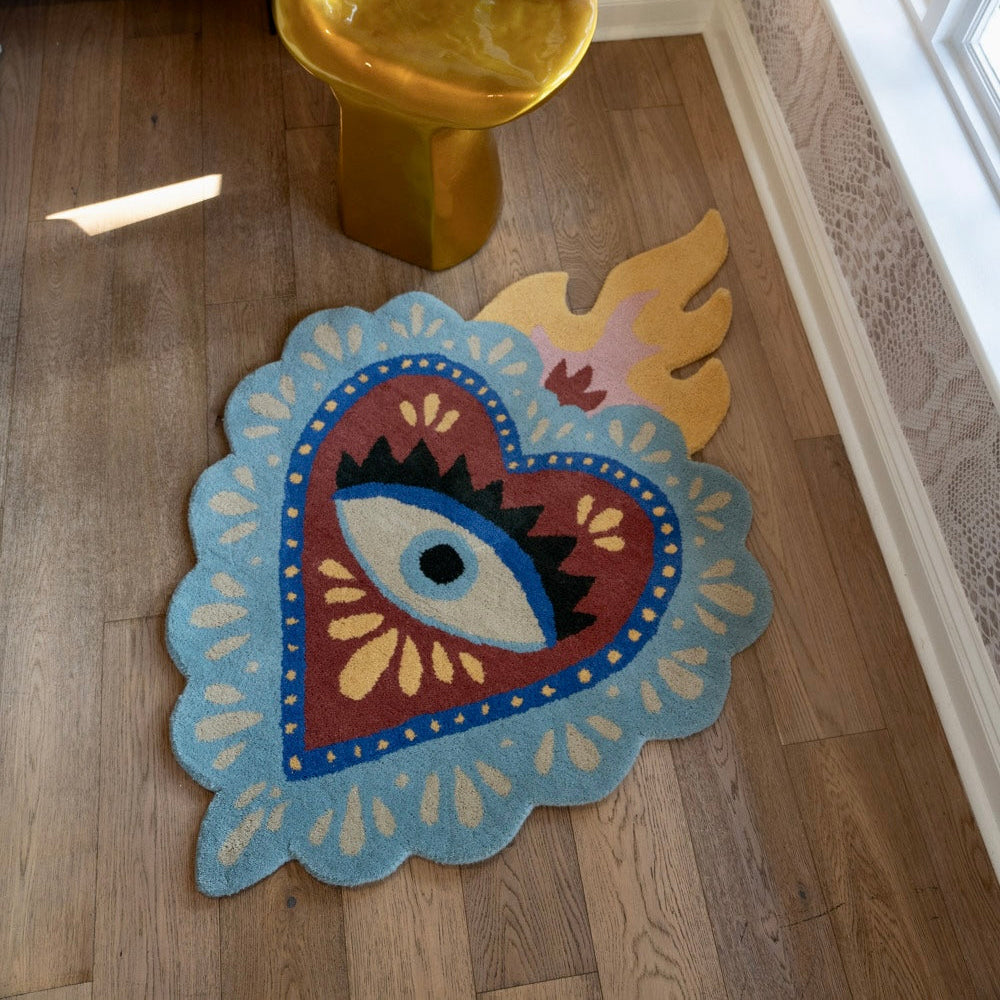 Wool sacred heart rug, hand-tufted rug south africa