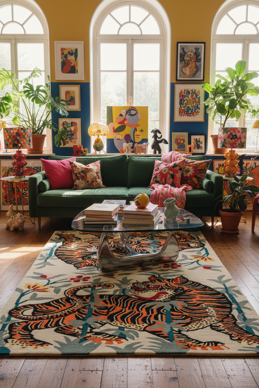 Double Tibetan Tiger Rug - Wool Tiger Rug South Africa