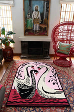 Load image into Gallery viewer, Limited Edition:  Leda - Swan Rug
