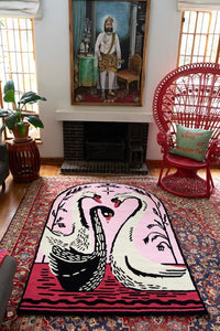 Limited Edition:  Leda - Swan Rug
