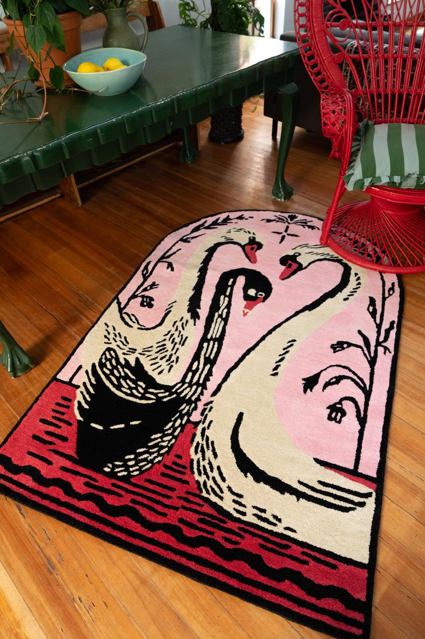 wool Swan floor rug south africa