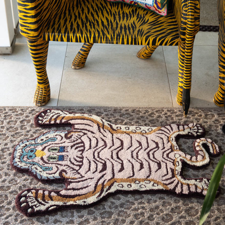 Vintage Fade Mini Tibetan Tiger Rug - Wool Tiger Rug South Africa