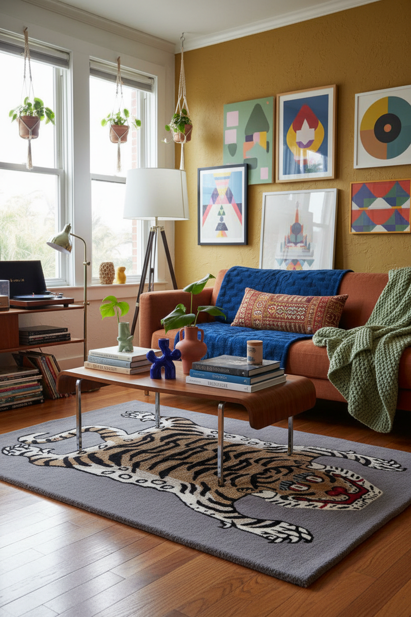 Limited Edition: Grey Tibetan Tiger Rug - Wool Tiger Rug South Africa