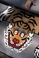 Load image into Gallery viewer, Limited Edition: Grey Tibetan Tiger Rug - Wool Tiger Rug South Africa
