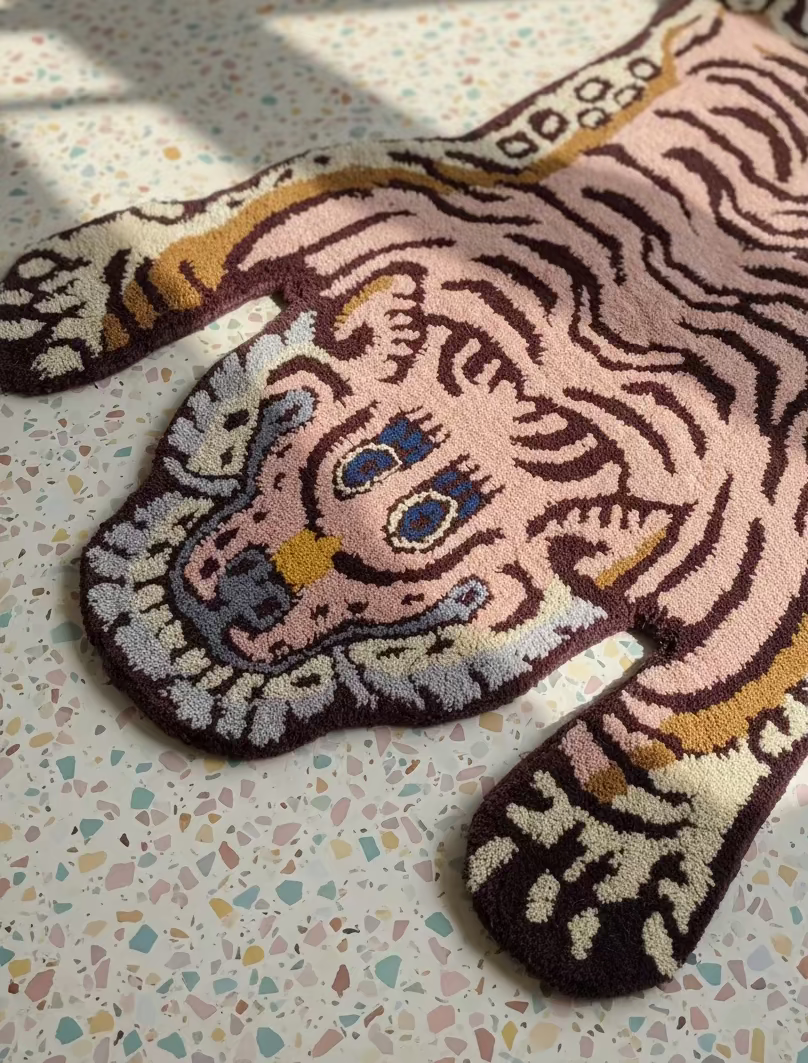 Vintage Fade Mini Tibetan Tiger Rug - Wool Tiger Rug South Africa