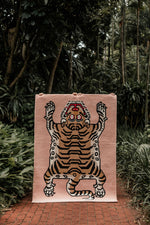 Load image into Gallery viewer, Extra Large Blush Pink Tibetan Tiger Rug - Wool Tiger Floor Rug South Africa
